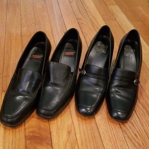 Loafers 2 pair black leather